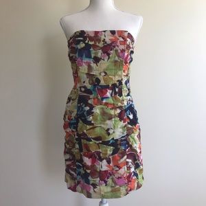 BB Dakota Strapless Multi Color Dress 6